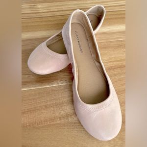 Lucky Brand Ballet Flats LP Erin Leather Blush Pink NEW